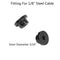 Black Stainless Steel Cable Railing Sleeves for Senmit Cable Railing Posts 50 Pack-SV50