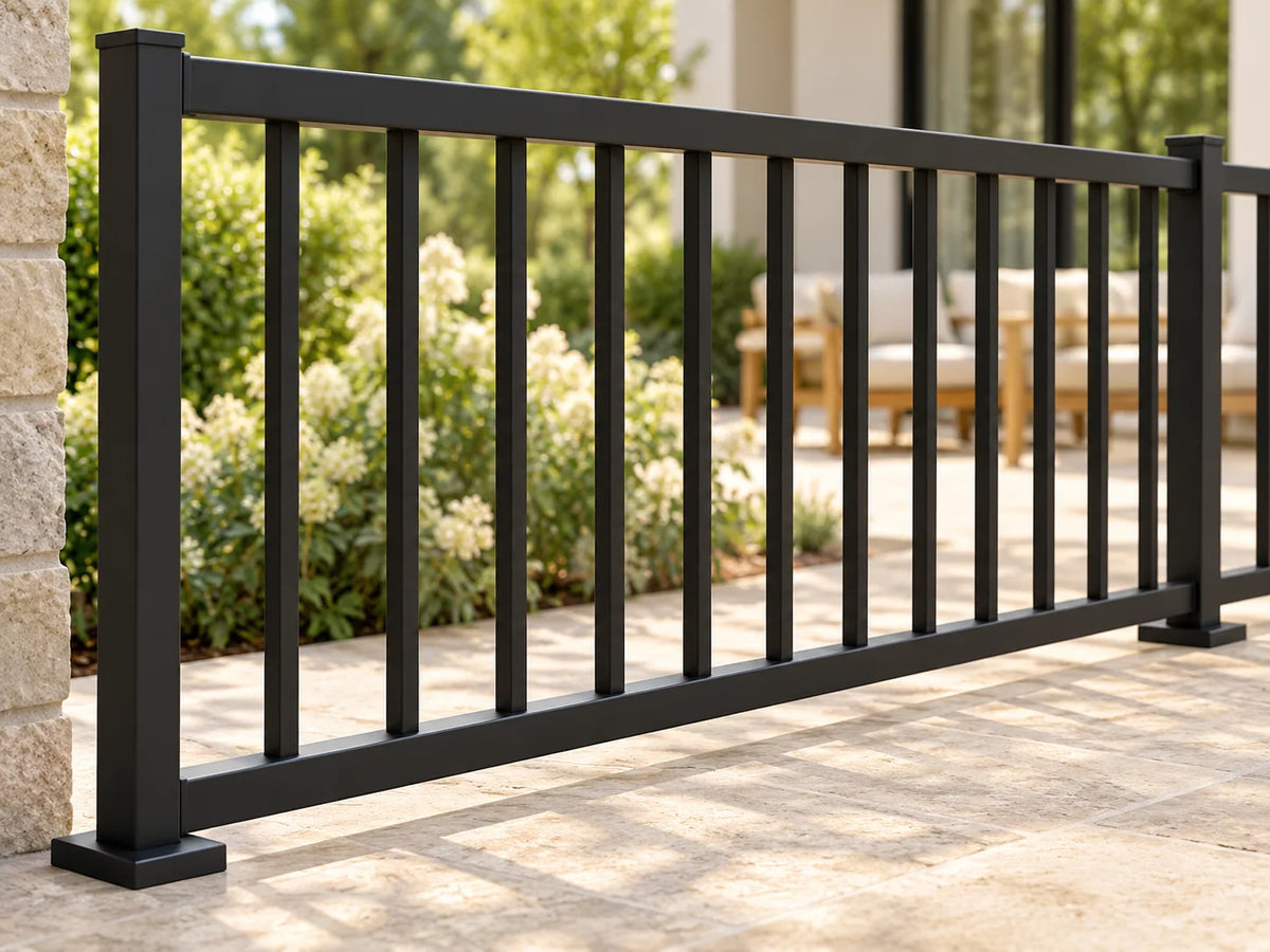 SENMIT 36-Inch Aluminum Level Railing Panel, 4FT / 6FT / 8FT