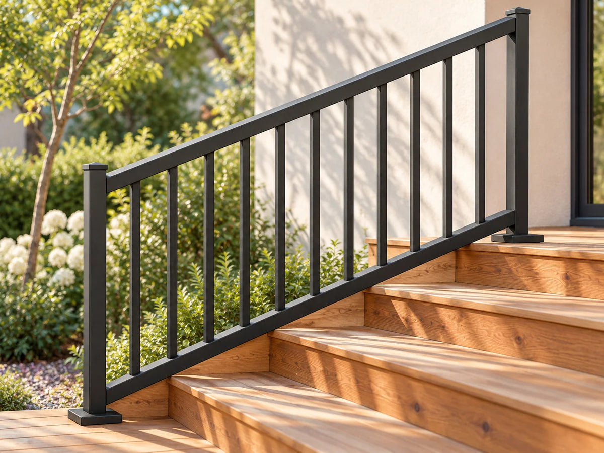 SENMIT 36-Inch Aluminum Stair Railing Panel, 4FT / 6FT / 8FT
