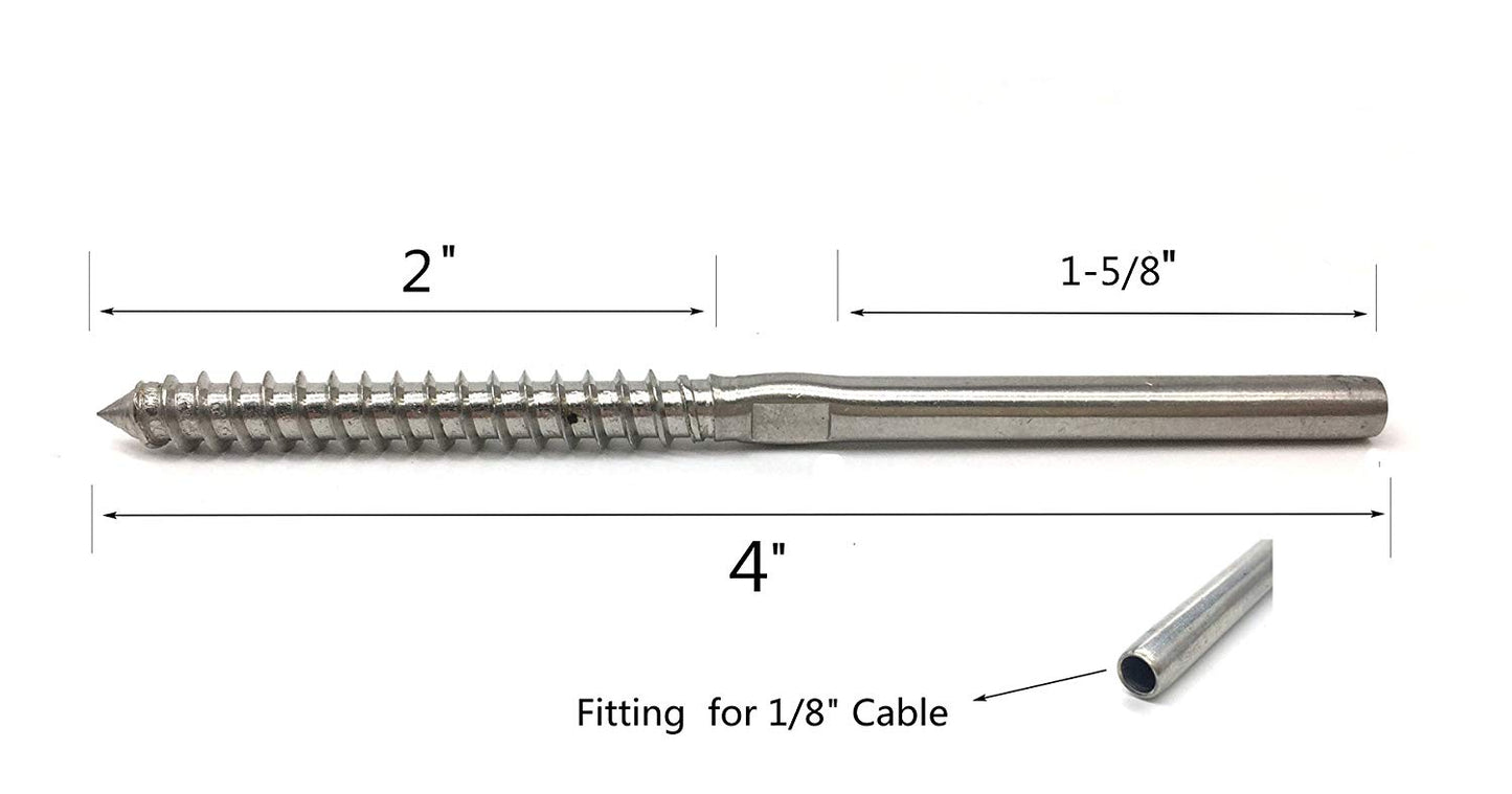 Senmit Swage Lag Screws Left & Right for 1/8