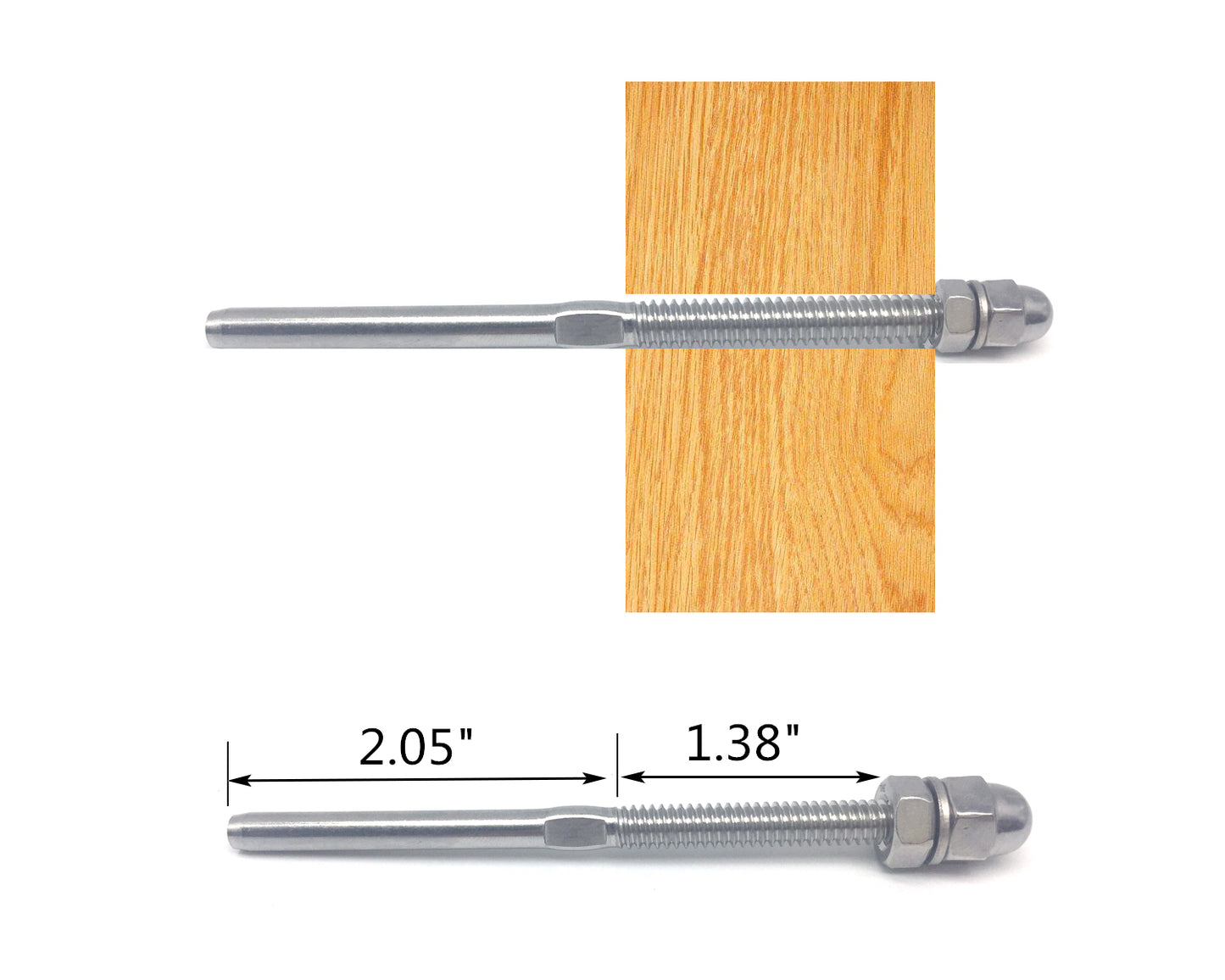 Senmit Threaded Terminal Stud End,for 1/8