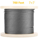 Senmit 1/8 Stainless Steel Aircraft Wire Rope for Deck Cable Railing Kit, 7 x 7 700 Feet T 316 Marine Grade - Senmit 