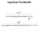 Senmit Lag Screw &amp; Swage Tension Turnbuckle,for 1/8" Cable Deck Stair Wood Post Railing,Stainless Steel T316 Marine Grade 30 Pair