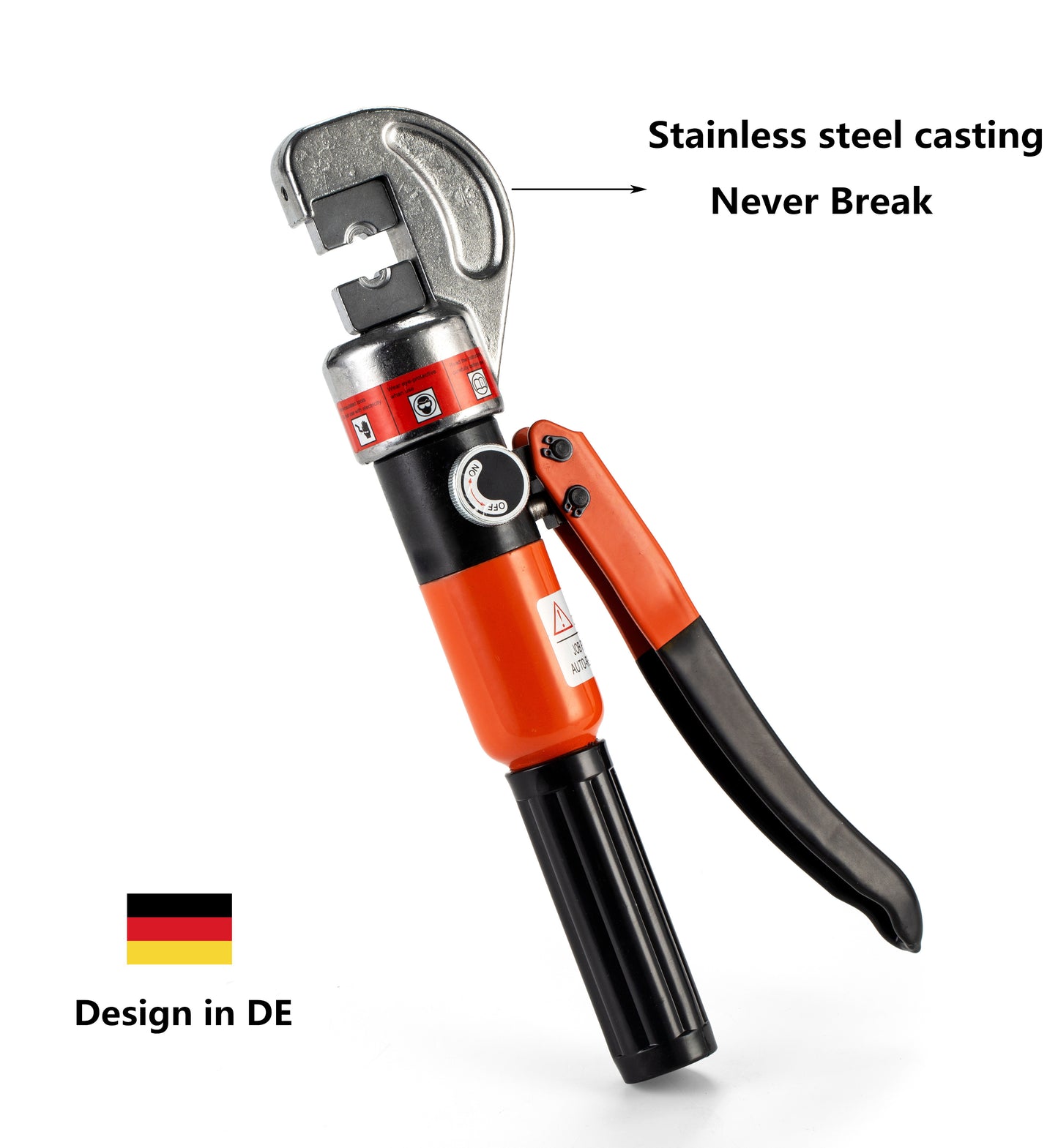 Senmit 10 Ton Hydraulic Cable Crimper Hand Tool for 1/8, 3/16 Stainless Steel Cable Railing Fittings HC01
