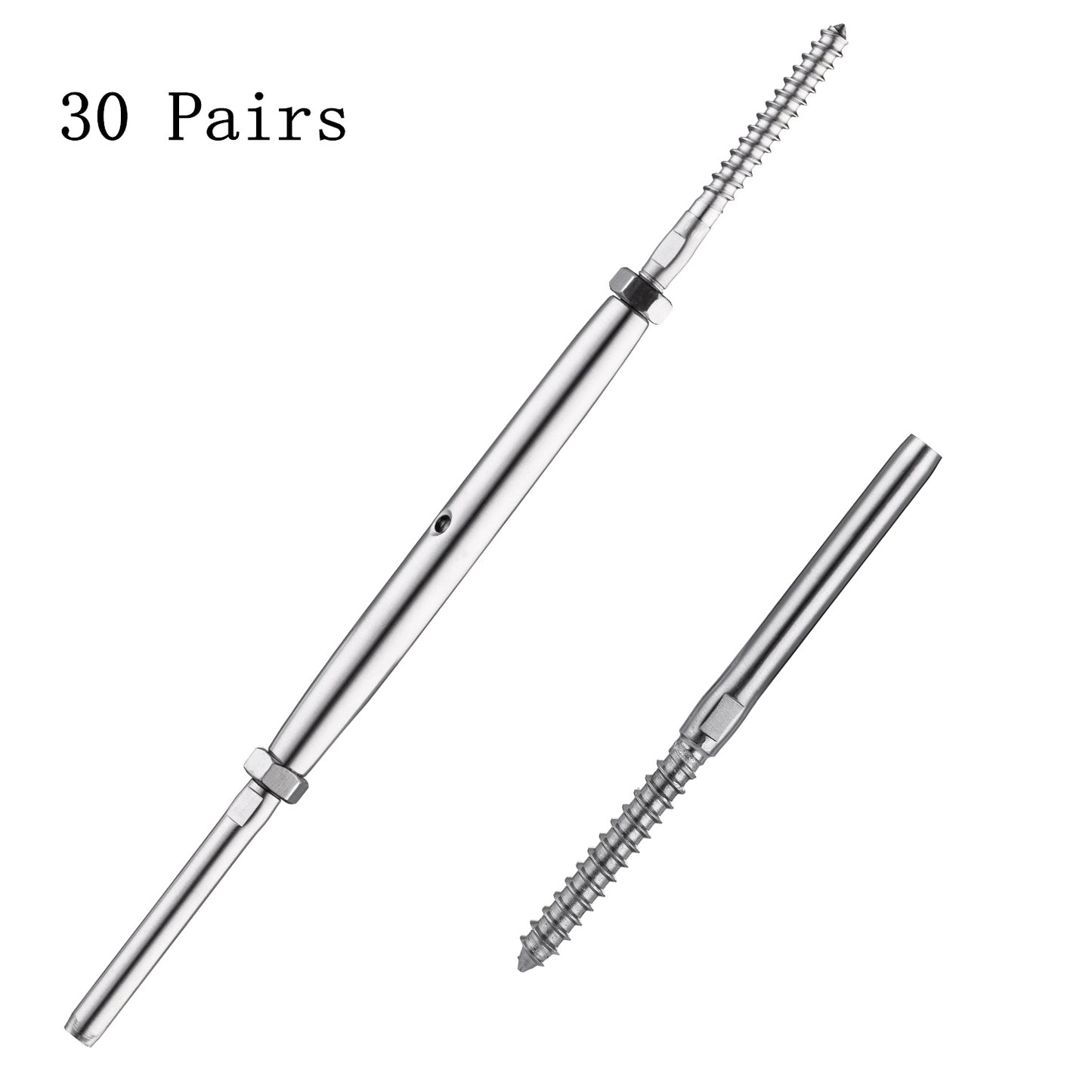 Senmit Lag Screw & Swage Tension Turnbuckle,for 1/8