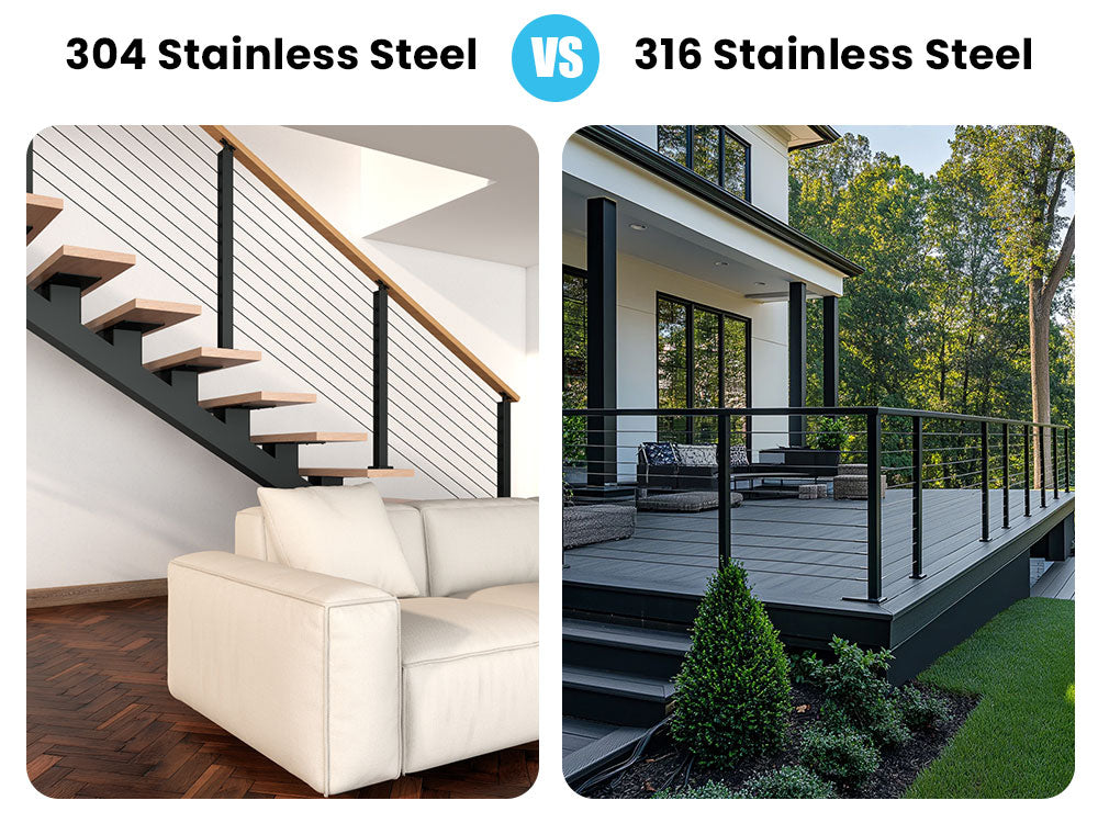 A Homeowner's Guide to 304 vs. 316 Stainless Steel for Cable Railing