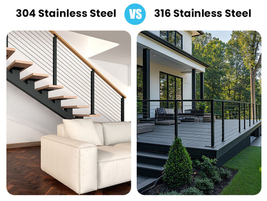 A Homeowner's Guide to 304 vs. 316 Stainless Steel for Cable Railing
