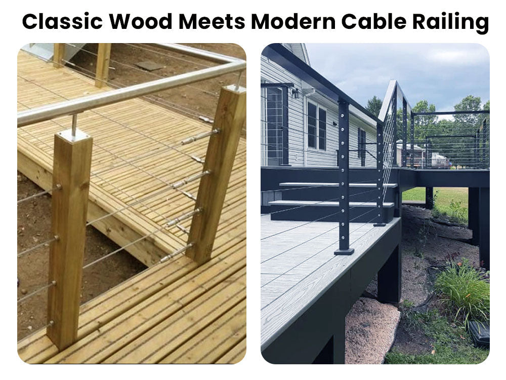 Cable Railing Design Guide Wood and Cable Railing: Design & Installation Tips – Senmit
