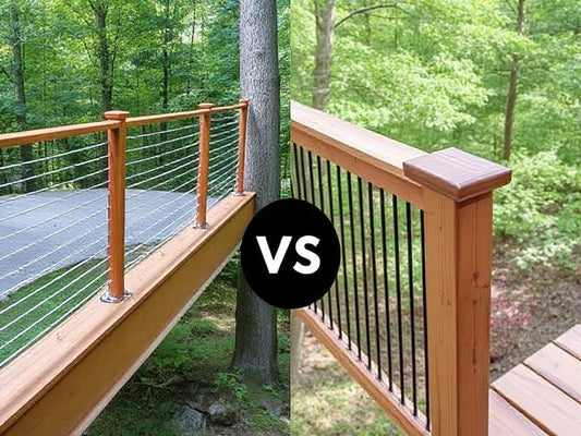Cable railing and wood railing cost comparison
