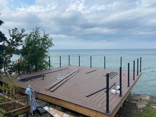 Outdoor metal cable railing showing long-lasting deck railing performance