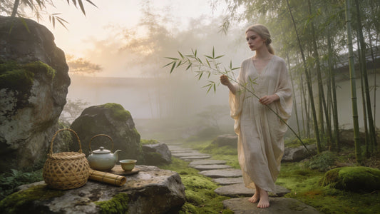 Modern Zen Garden: The Fusion of Bamboo, Stone, and Stainless Steel Cables