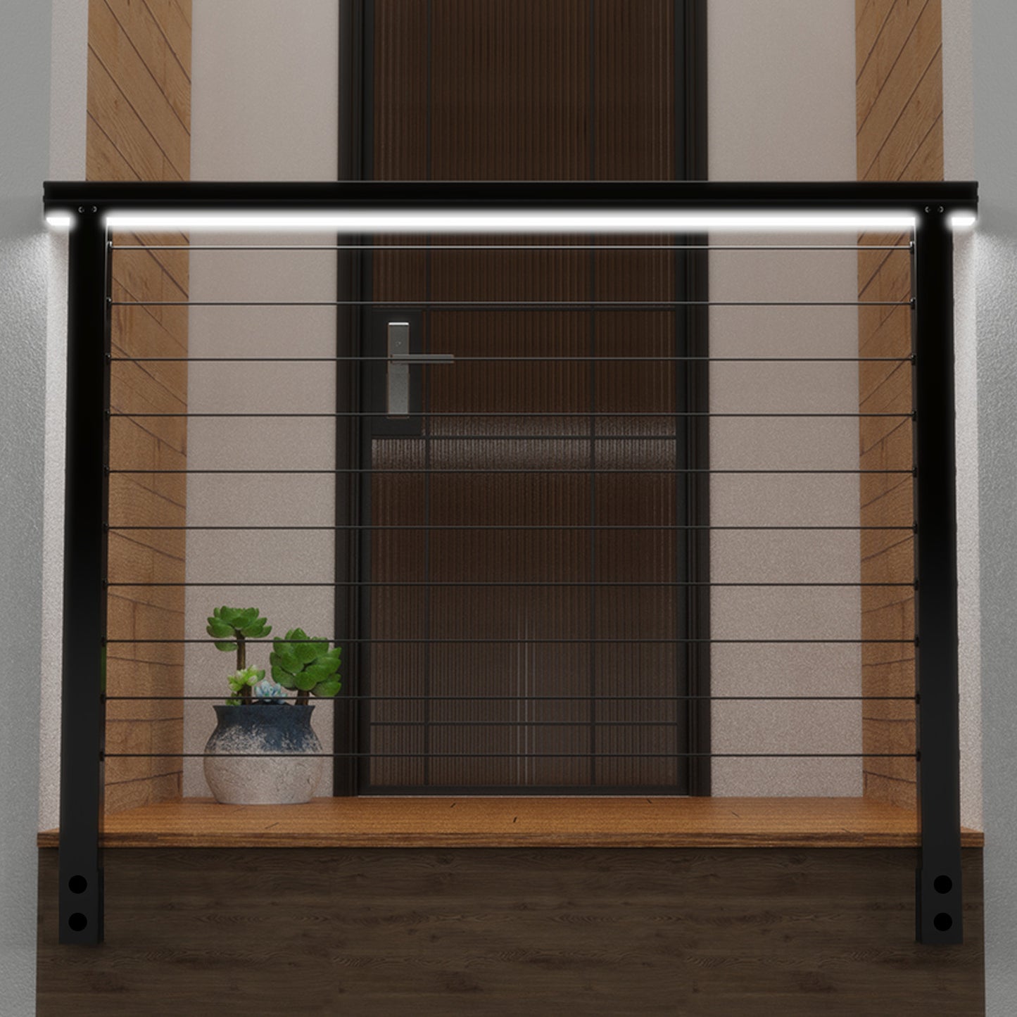 Senmit Fascia‑Mount LED Cable Railing Kit