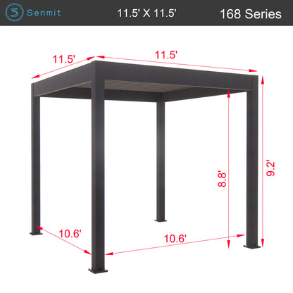 Senmit Freestanding Aluminum Gazebo Kit with LED Lighting