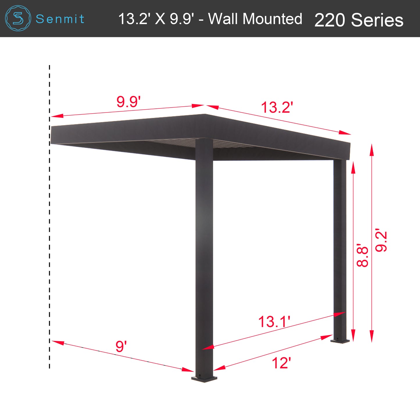 Senmit Aluminum Pergola Kit