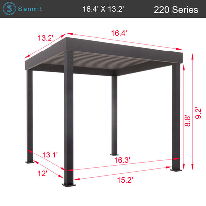 Senmit Freestanding Aluminum Gazebo Kit with LED Lighting