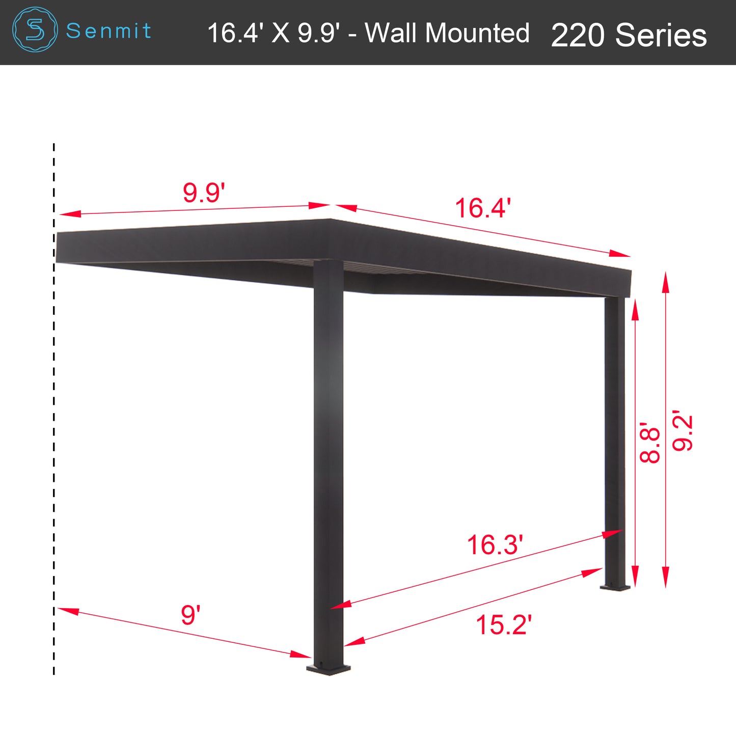 Senmit Aluminum Pergola Kit