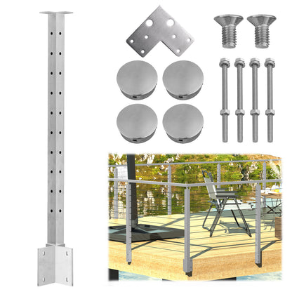 Fascia Mount Cable Railing Post Stainless Steel Brush Finishing-FP01