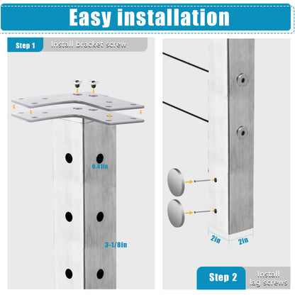 Fascia Mount Cable Railing Post Stainless Steel Brush Finishing-FP01