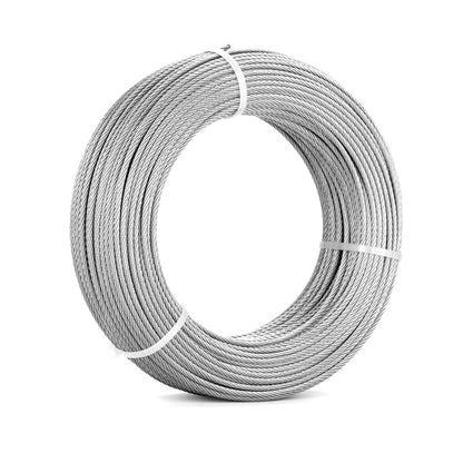 Senmit 1/8 Stainless Steel Aircraft Wire Rope for Deck Cable Railing Kit,7x7 300Feet T316 Marin Grade,SC300