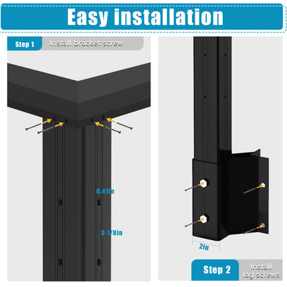 Senmit Aluminum Fascia Mount Cable Railing Post - Sleek, Secure, and Easy Installation