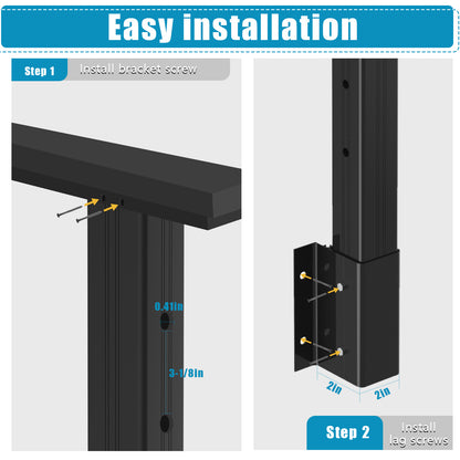 Senmit Aluminum Fascia Mount Cable Railing Post - Sleek, Secure, and Easy Installation