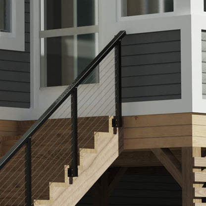 Senmit Aluminum Fascia Mount Cable Railing Post - Sleek, Secure, and Easy Installation