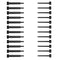 Senmit Black Invisible Stud & Stud Receiver for 1/8" Cable Deck Railing, Threaded End Fitting Stainless Steel ,  12 Pairs-SB12