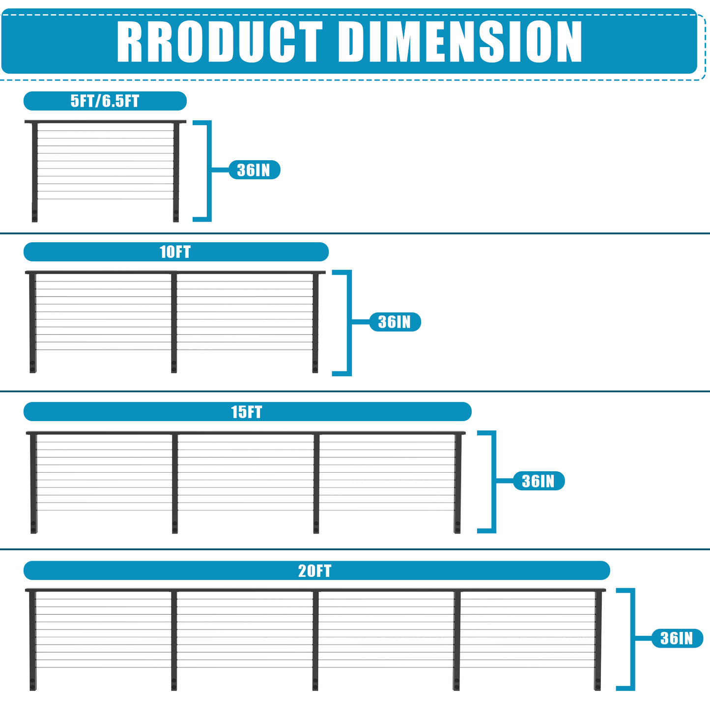 Express Stainless Steel Level Railing Kit