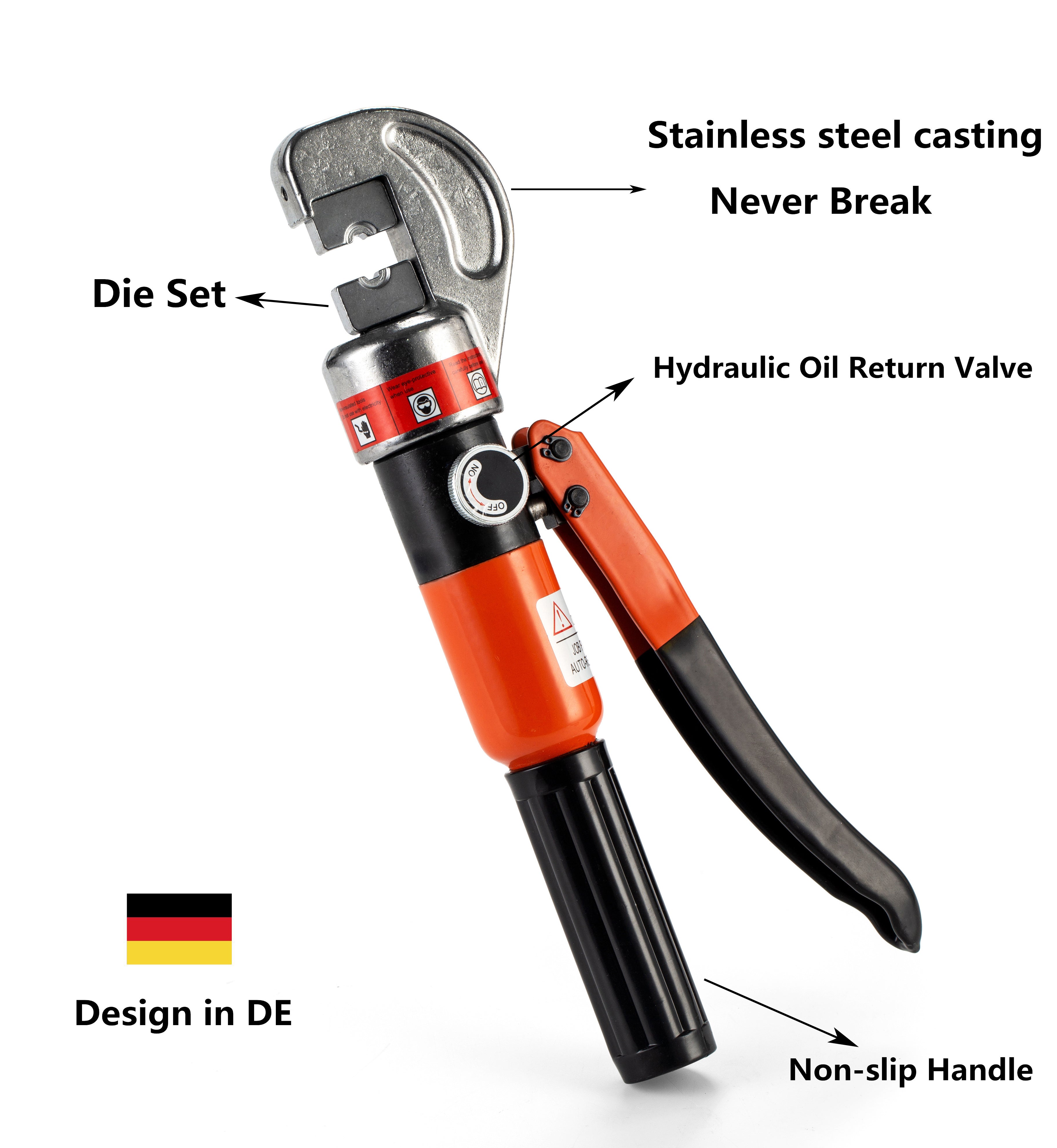 Hydraulic hand crimper tool deals for stainless steel cable