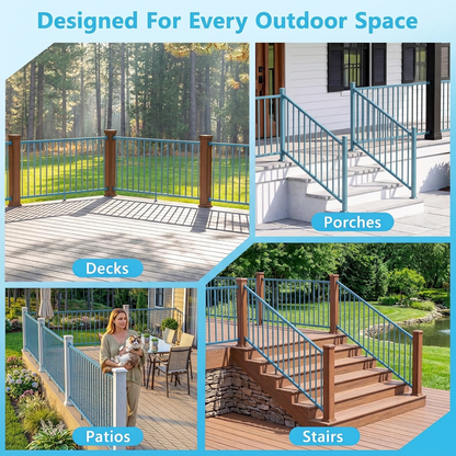 SENMIT 36-Inch Aluminum Level Railing Kit  (39-Inch Posts not included)