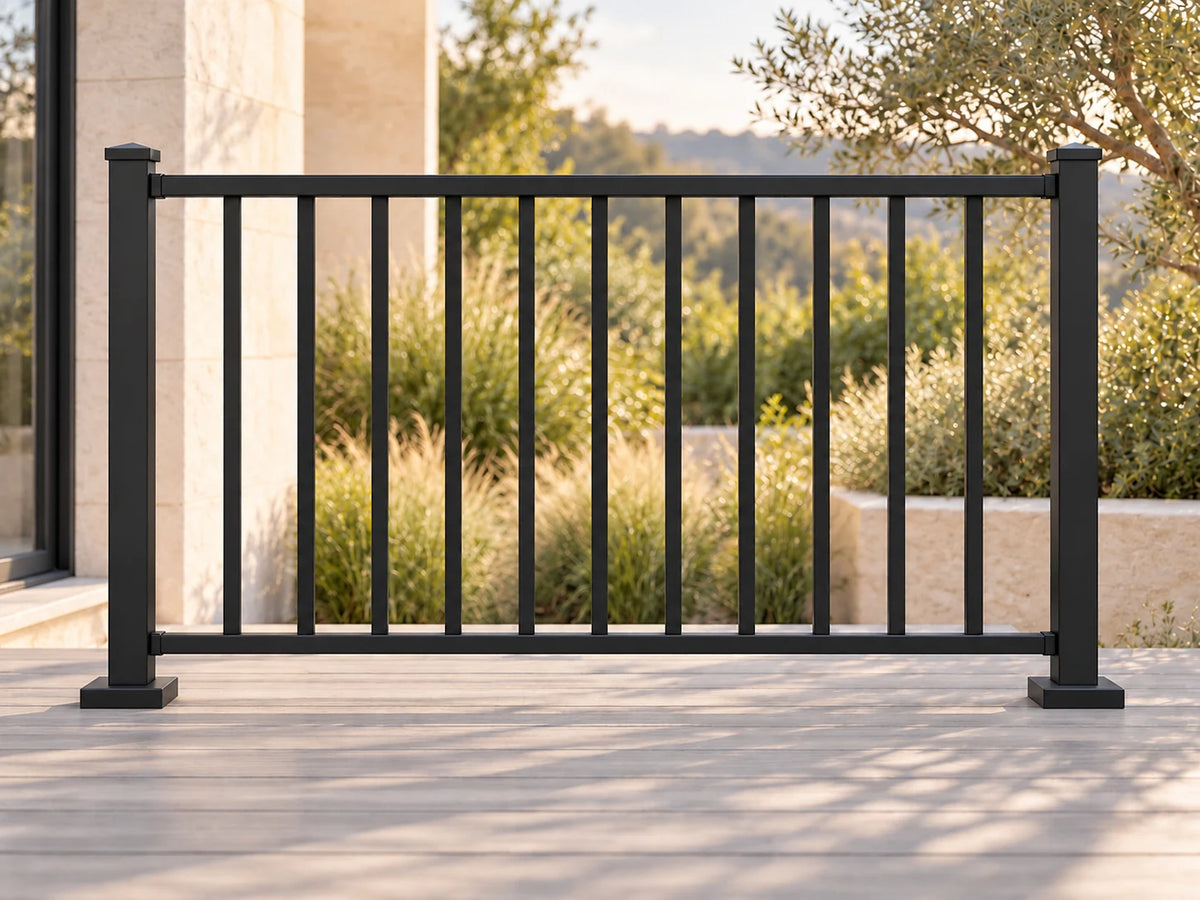SENMIT 36-Inch Aluminum Level Railing Panel, 4FT / 6FT / 8FT