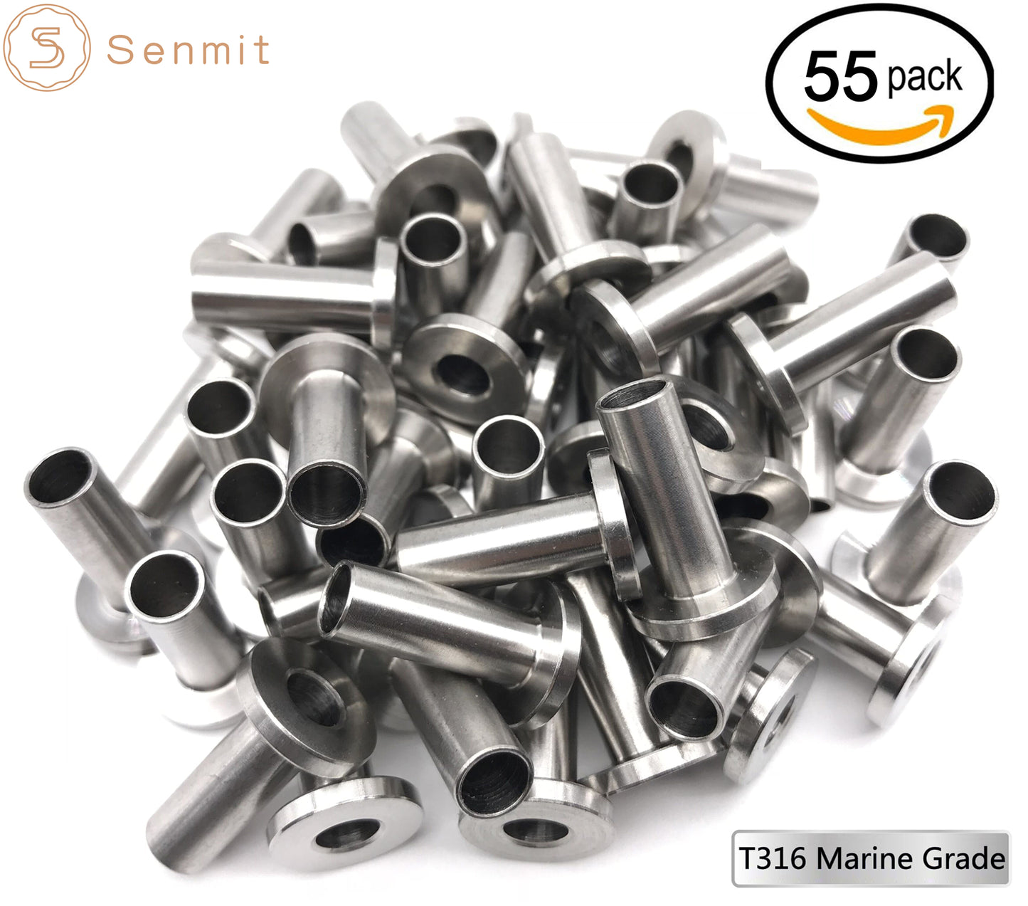 Senmit Stainless Steel Protector Sleeves for 1/8