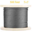 Senmit 1/8 Stainless Steel Aircraft Wire Rope for Deck Cable Railing Kit, 7 x 7 500 Feet T 316 Marine Grade - Senmit 