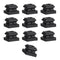 Senmit Iron Baluster Shoes - Flat Shoe with Screw - for Use with 1/2" Square Balusters - Set of 10 (Satin Black)