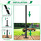 String Light Pole Stand for Deck, 10 Ft. Heavy Duty Outdoor Metal Poles with Hooks & Eye Bolts 2 Pack