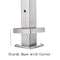 Senmit Surface Mount  Cable Railing Post - Stainless Steel 2”x2” Square  Angle Adjustable Top Bracket