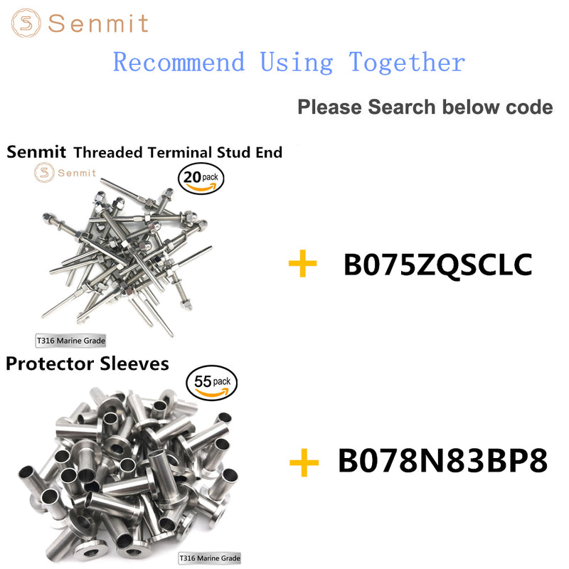 Senmit 1/4 30 Degree Angle Beveled Washer for 1/8”-3/16” Deck Cable railing Stainless Steel T316 Marine Grade 10 Pack - Senmit 