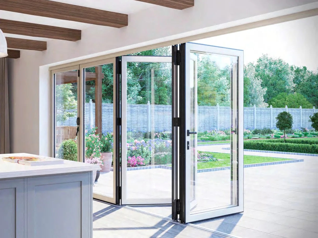 Large custom aluminum bi-fold doors