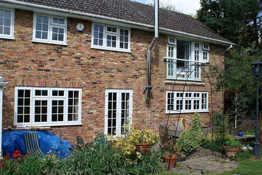 Traditional house with uPVC windows